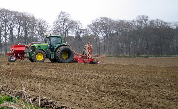 Drilling Spring Cereals at Whitehouse