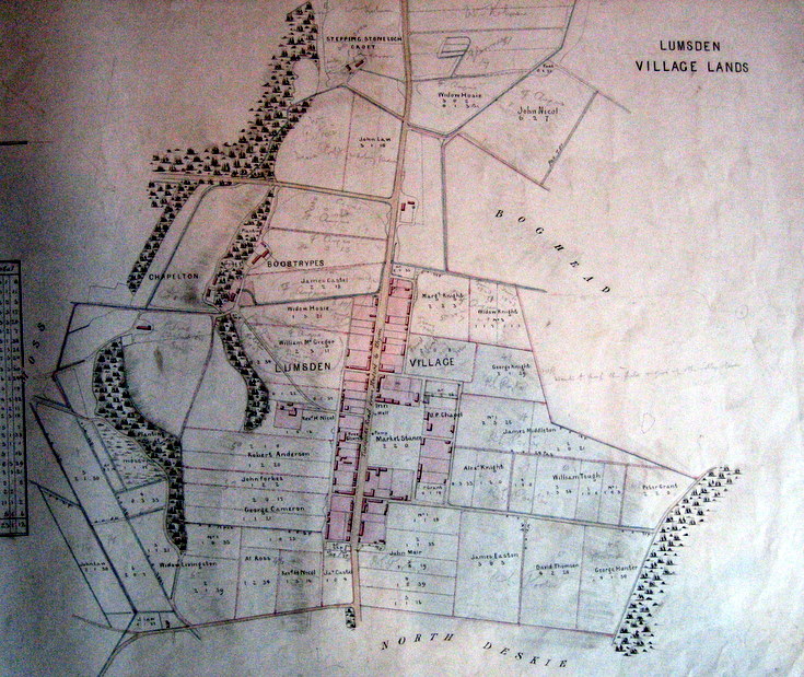 Map of Lumsden Village in 1910